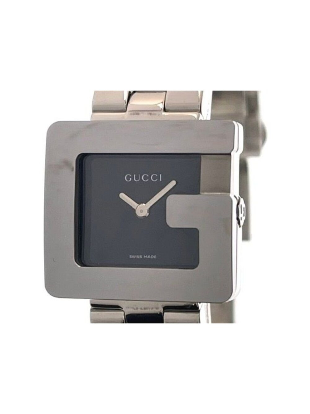 Gucci G Square Watch Stainless Steel Black Dial Quartz